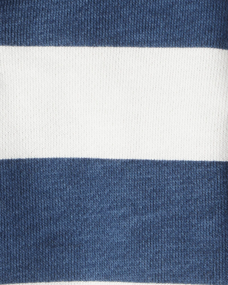 Baby Boy Organic Cotton Henley Top in Stripes, image 3 of 5 slides