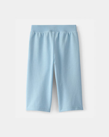 Baby Girl French Terry Wide-Leg Active Pants - Blue, 