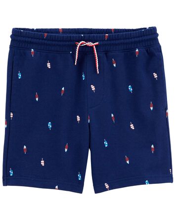 Kid Popsicle Pull-On French Terry Shorts, 