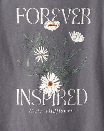 Girls Wildflower Long-Sleeve Graphic Tee - Grey, 