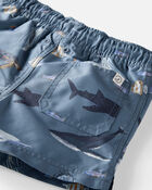 Toddler Boy Recycled Ocean-Print Swim Trunks, image 3 of 3 slides