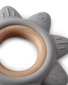 Little Planet Silicone &  Wood Teether - Grey, image 3 of 3 slides