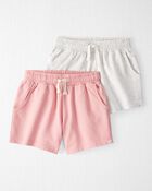 Kid 2-Pack Organic Cotton Shorts, image 1 of 6 slides