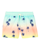 Toddler Boy Palm Tree Swim Trunks, image 1 of 4 slides