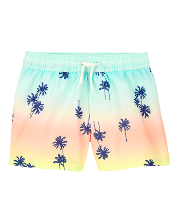 Toddler Boy Palm Tree Swim Trunks, 