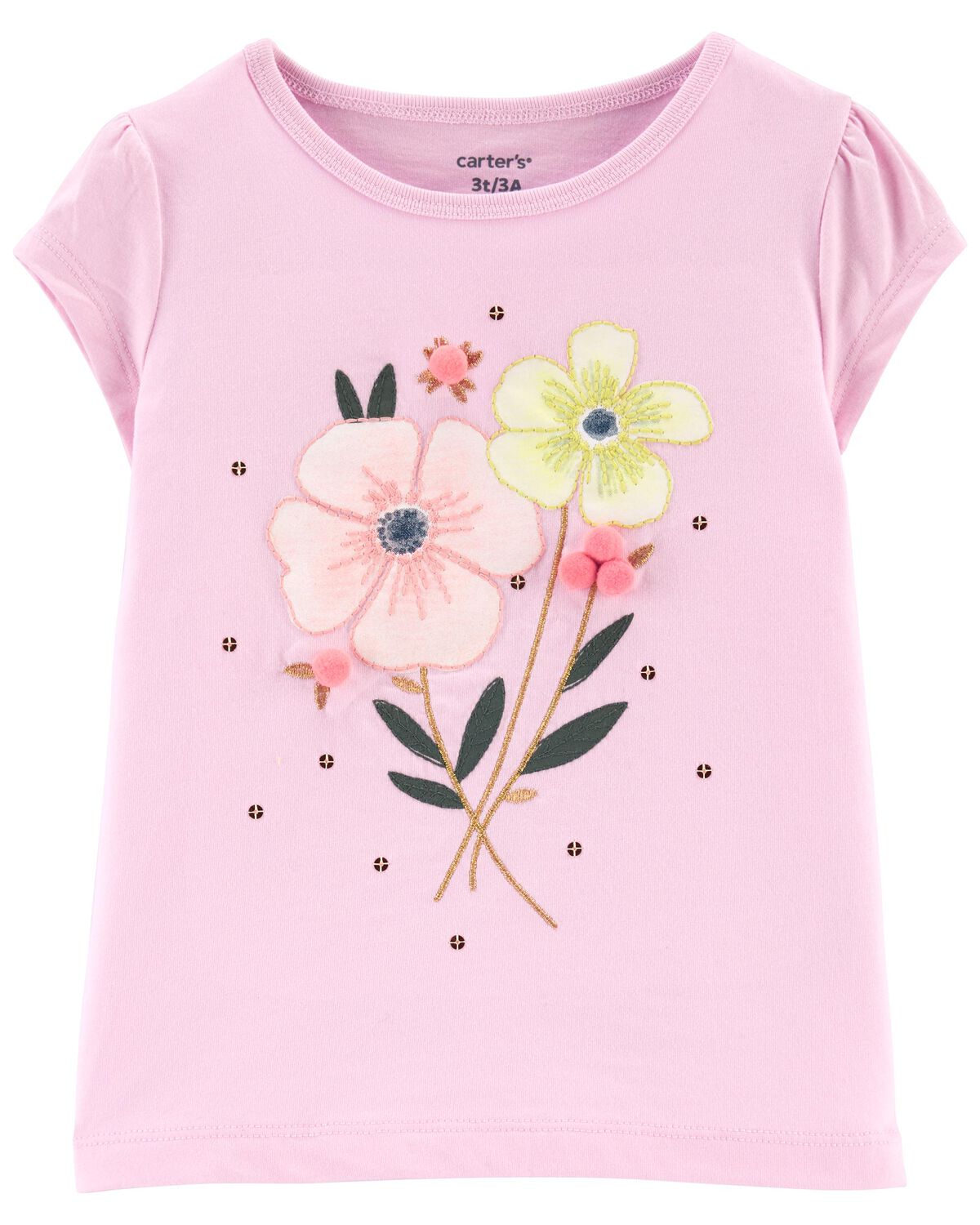 Pink Toddler Floral Jersey Tee | carters.com