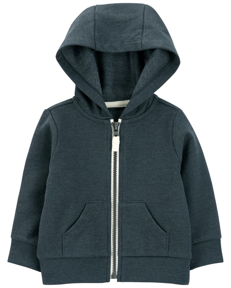 Baby Zip-Front Fleece Hoodie, image 1 of 3 slides