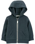 Baby Zip-Front Fleece Hoodie, image 1 of 3 slides