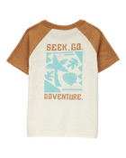 Baby Cotton Short-Sleeve Tee - Brown, image 2 of 4 slides