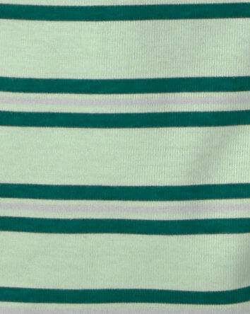 Boys Soccer 100% Cotton Short-Sleeve Snug Fit 4-Piece Pajama Set - Green/Grey, 