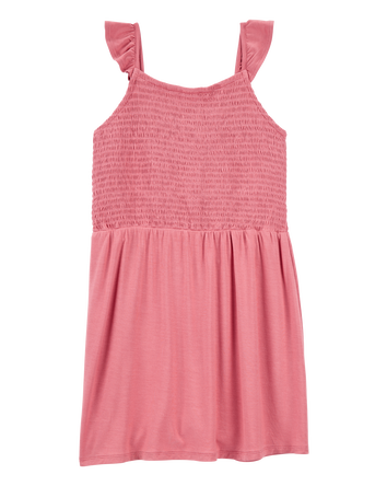 Kid Smocked Tank Dress - Pink, 
