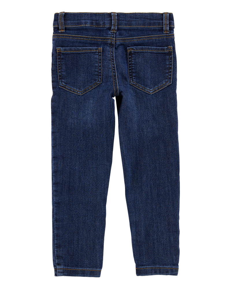 Baby Dark Blue Wash Skinny-Leg Jeans, image 3 of 6 slides