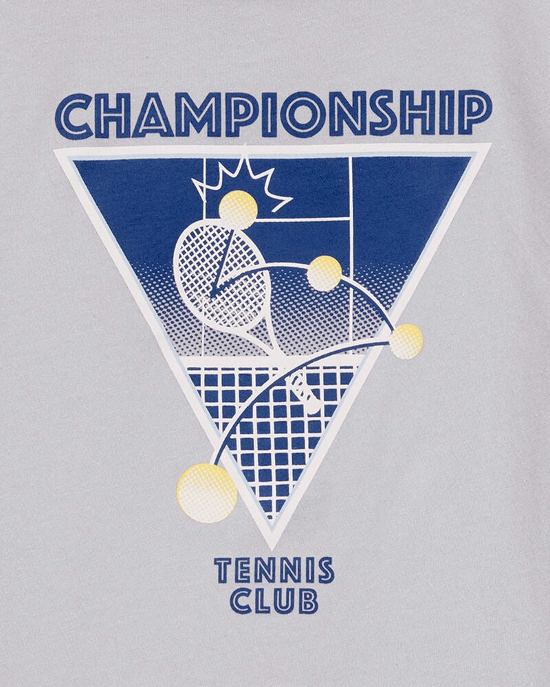 Kid Tennis Short-Sleeve Graphic Tee - Grey, image 2 of 3 slides