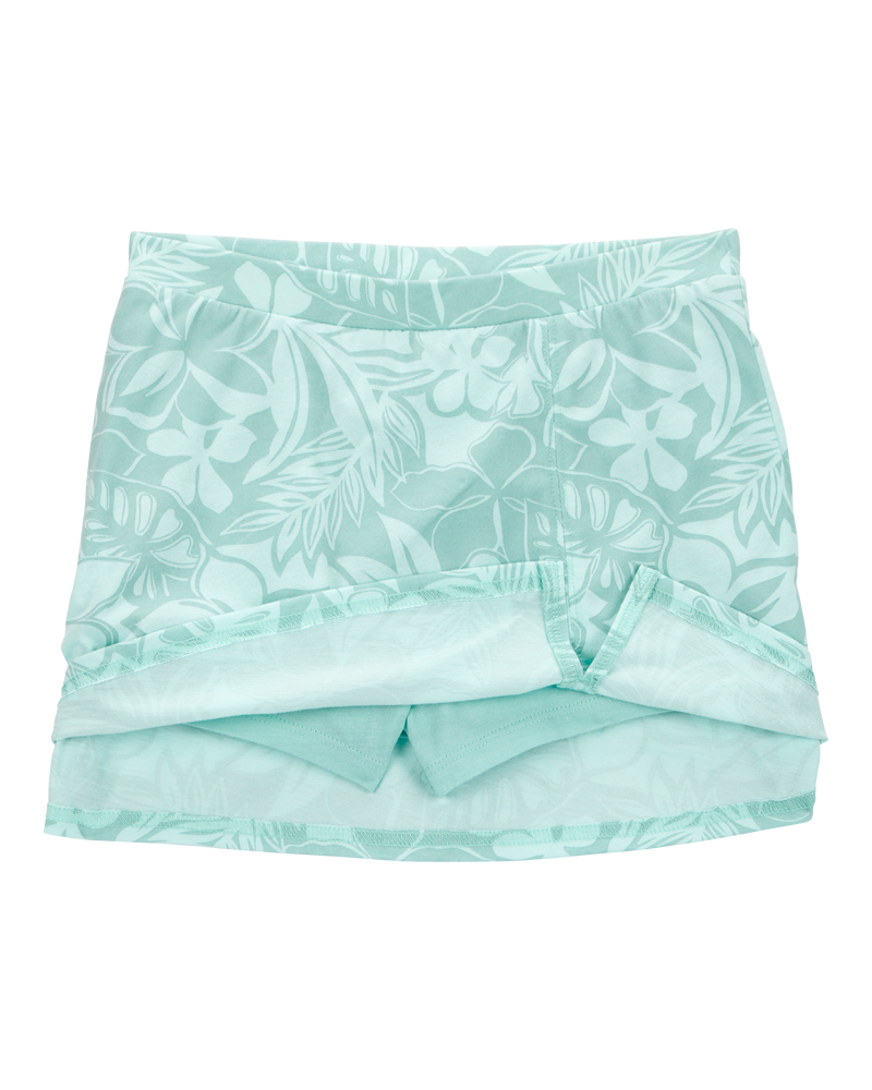 Girls Floral Golf Skort - Blue, image 2 of 4 slides