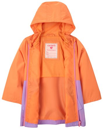 Toddler Colorblock Rain Jacket, 