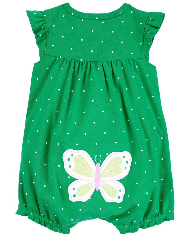 Baby Polka Dot Butterfly Snap-Up Romper, image 2 of 5 slides