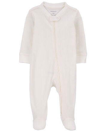 1-Piece Thermal Textured Footie Pajamas, 