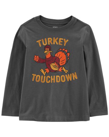 Toddler Turkey Touchdown Graphic Tee, 