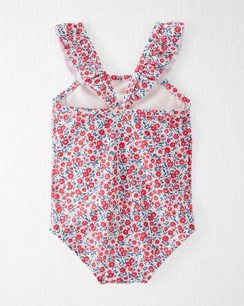 Baby Floral Print Recycled Swimsuit, 