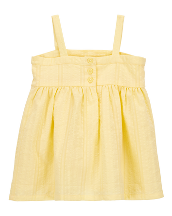 Baby Seersucker Tank Dress - Yellow, 