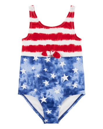 Toddler Girl 1-Piece Fourth of July  Swimsuit, 