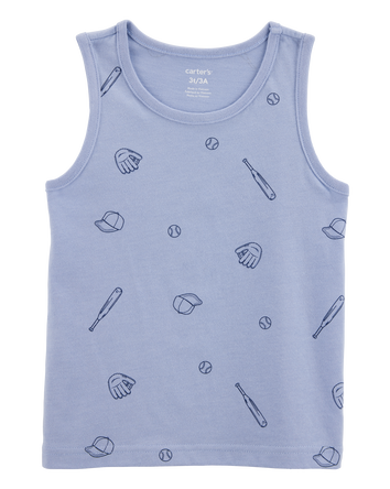 Toddler Baseball Graphic Tank - Blue, 