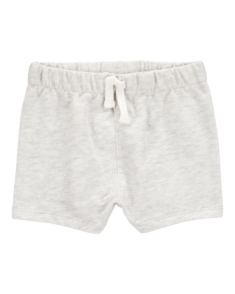 Baby 2-Pack Pull-On Slub Jersey Shorts - Pink/Grey, image 2 of 7 slides