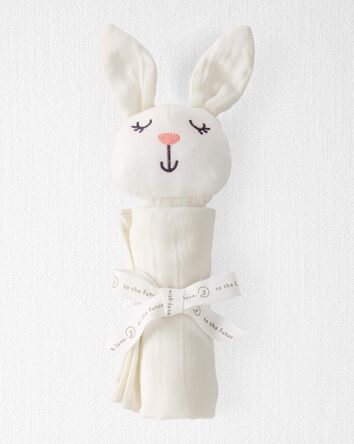 Baby Organic Cotton Muslin Bunny Lovey, 