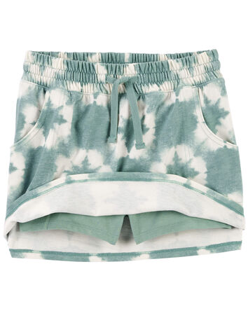 Tie-Dye Cotton Jersey Skort, 