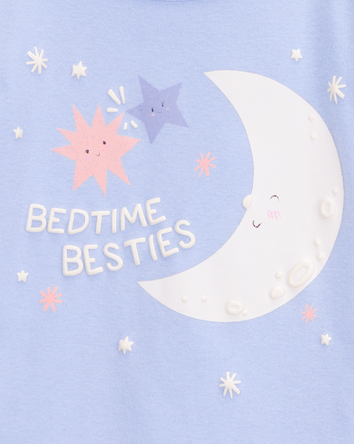 Baby 4-Piece Moon 100% Snug Fit Cotton Pajamas - Purple, 