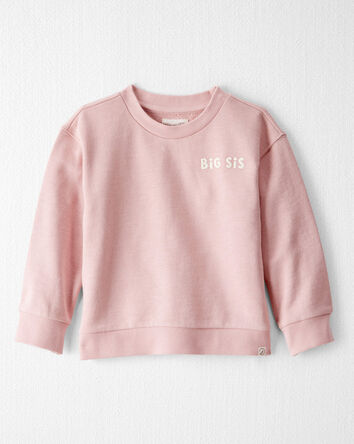 Toddler Organic Cotton Big Sis Sweatshirt, 