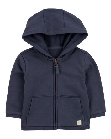 Baby Zip-Up French Terry Hoodie - Navy, 
