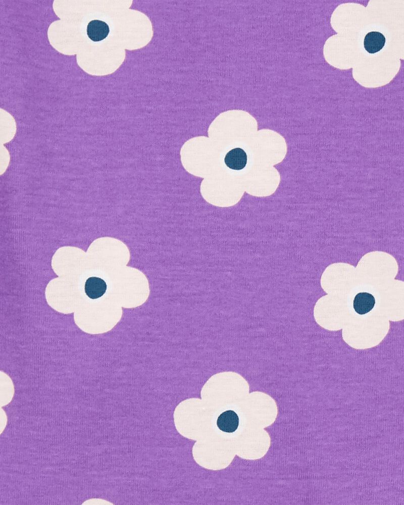 Toddler 4-Piece Flowers 100% Snug Fit Cotton Pajamas, image 2 of 4 slides
