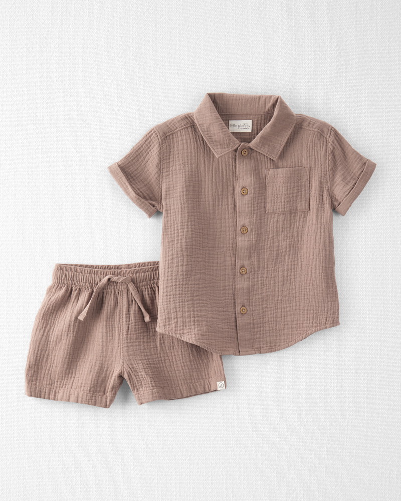Toddler 2-Piece Organic Cotton Gauze Set, image 1 of 4 slides