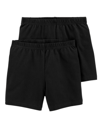 Kid 2-Pack Black Bike Shorts, 