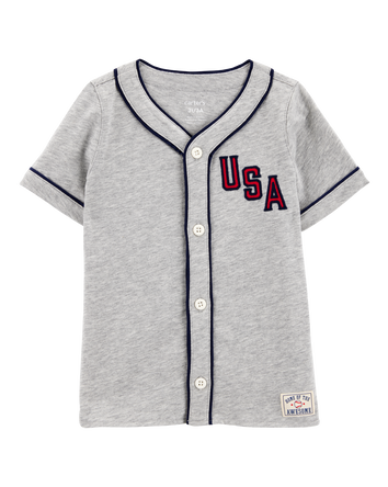 Toddler USA Varsity Button-Down Shirt, 