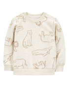 Baby Safari Animal Print Fleece Pullover, image 1 of 3 slides