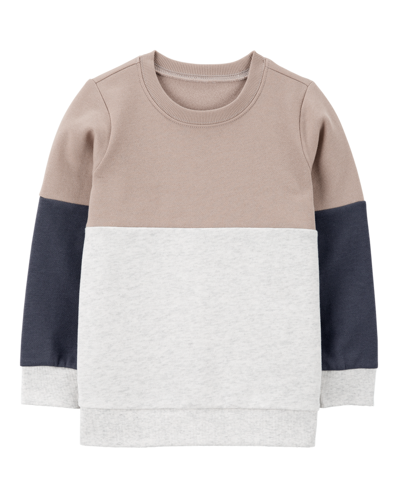 Toddler Colorblock Fleece Sweatshirt, image 1 of 3 slides