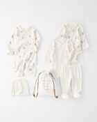 Baby 6-Piece Organic Cotton Hand-Picked Gift Set, image 1 of 4 slides