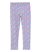 Baby Cotton Floral Print Stretch Leggings, image 2 of 4 slides