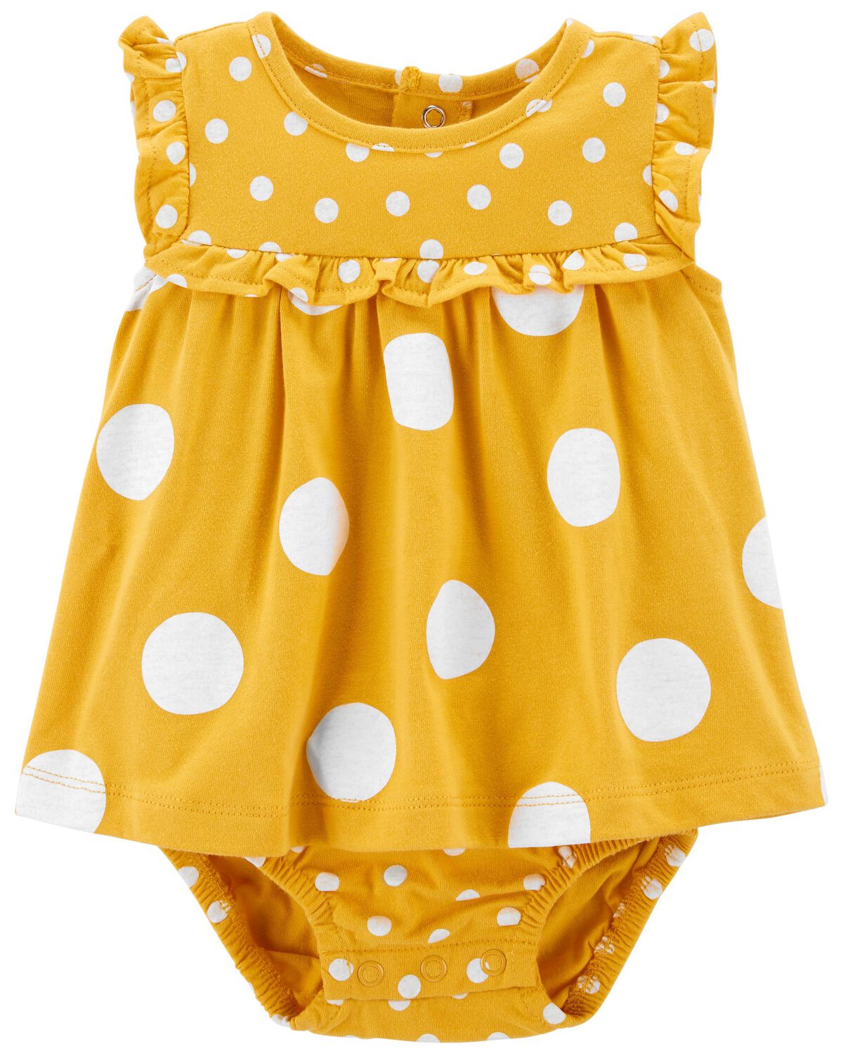 Yellow Baby Polka Dot Sunsuit