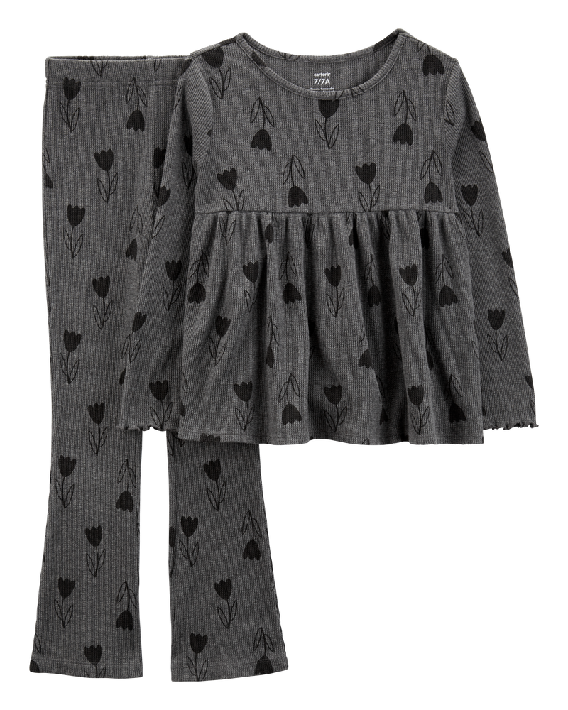 Kid 2-Piece Floral Thermal Outfit Set, image 1 of 3 slides