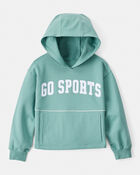 Girls Go Sports Cotton Long-Sleeve Hoodie - Green, image 1 of 3 slides