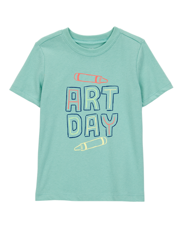 Toddler Boy Art Day Short-Sleeve Graphic Tee - Teal, 