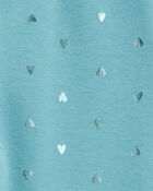 Kid Metallic Heart Cozy Fleece Leggings, image 4 of 5 slides