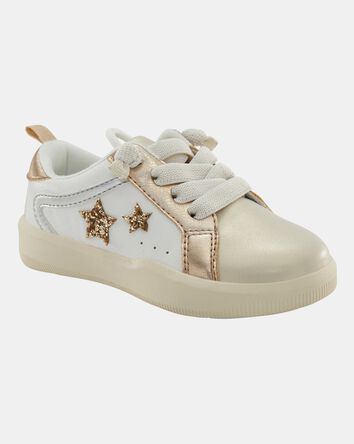 Toddler Metallic Star Sneakers - Gold, 