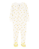 Baby Girl Bee Snug Fit Cotton Footie 1-Piece Pajamas, image 1 of 4 slides