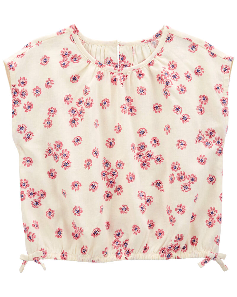 Kid Floral Linen Top, image 1 of 4 slides