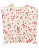 Kid Floral Linen Top, image 1 of 4 slides