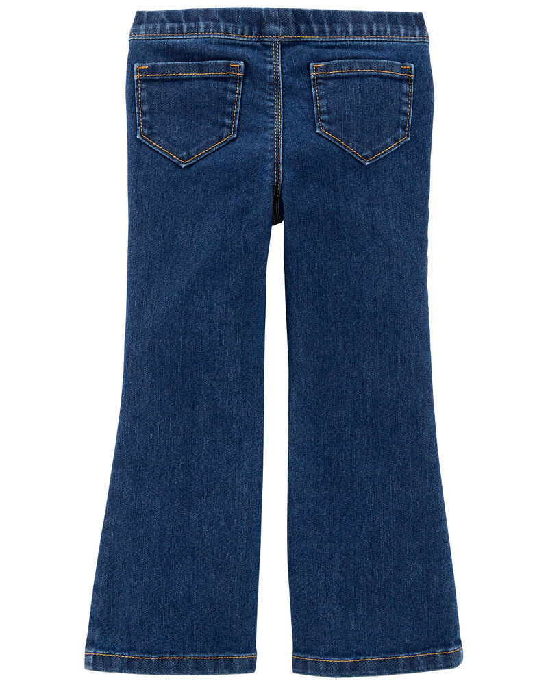 Baby Flare Pull-On Denim Jeans, image 2 of 3 slides